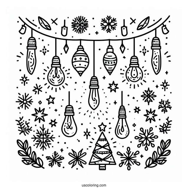 Aesthetic Christmas Lights To Color