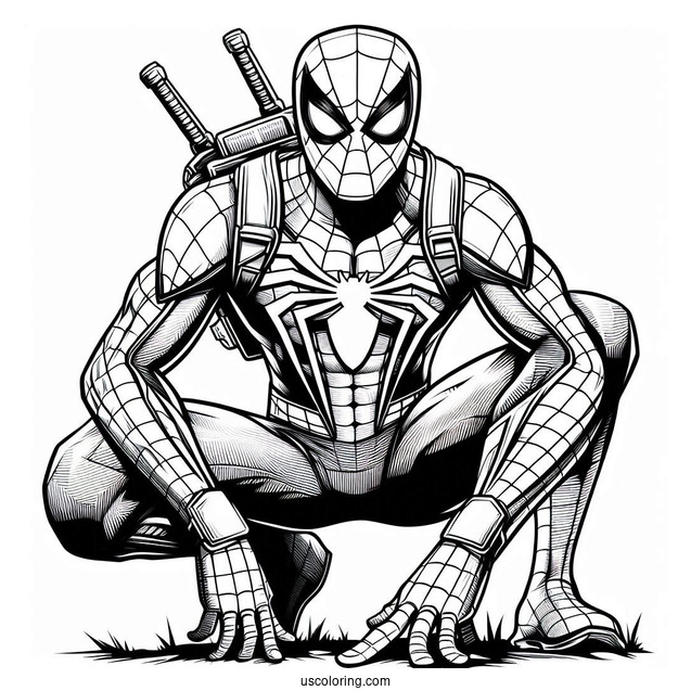 Spider-Man Fortnite Coloring Page