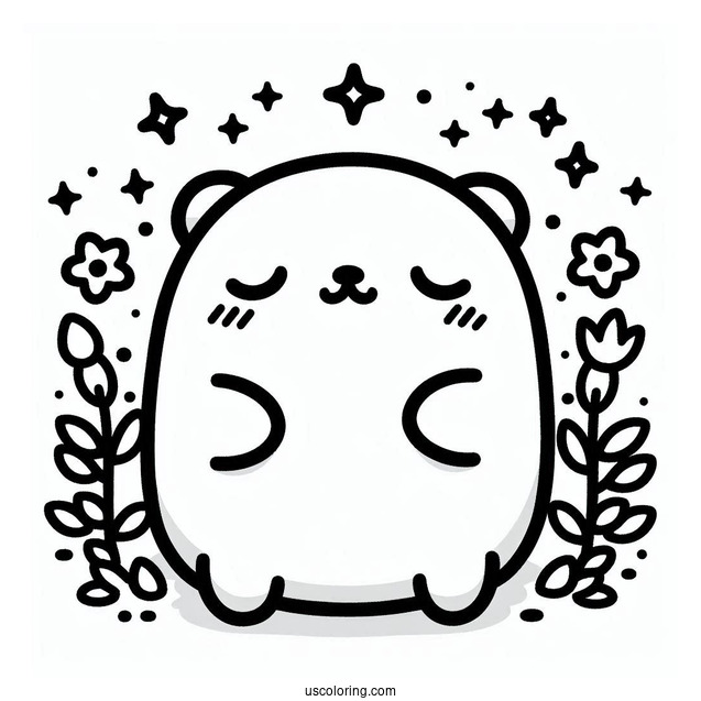 Sumikko Gurashi Coloring Page Of Shirokuma For Kids
