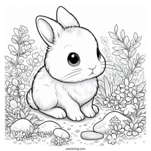 Baby Rabbit In The Wilderness