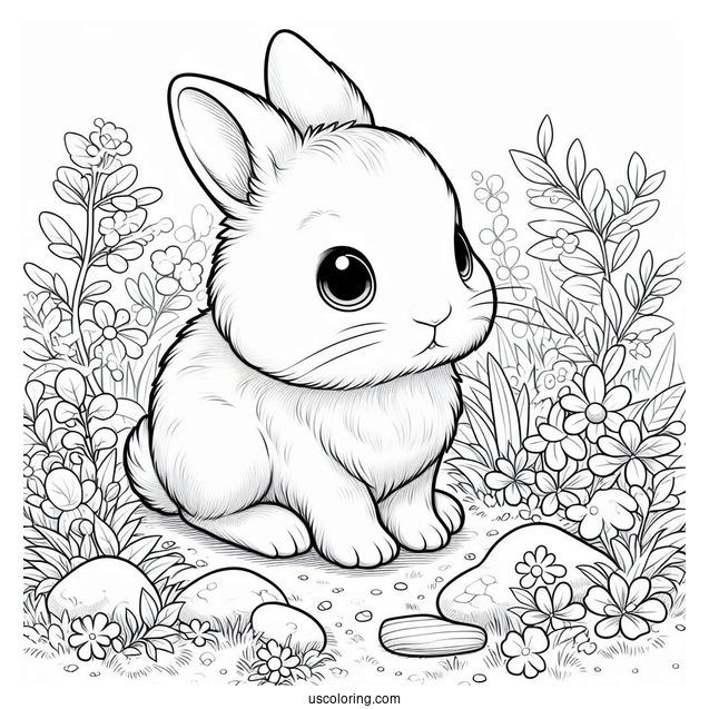 Baby Rabbit In The Wilderness