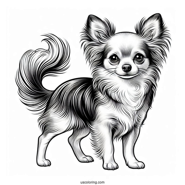 Realistic Chihuahua Coloring Page