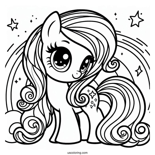 Coloring Page of Izzy Moonbow for Preschoolers