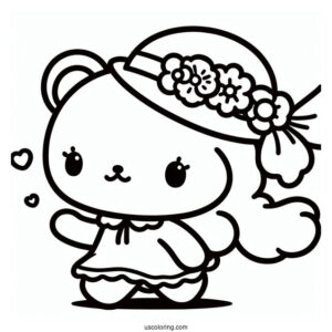 Sanrio Coloring Pages Of Kawaii Kuromi Walking