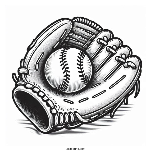 Easy To Color Baseball Glove