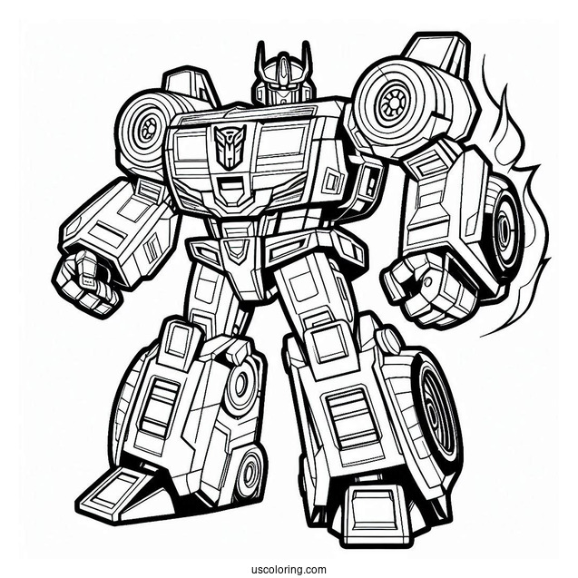 Transformers Rescue Bots Coloring Page Heatwave For Kids