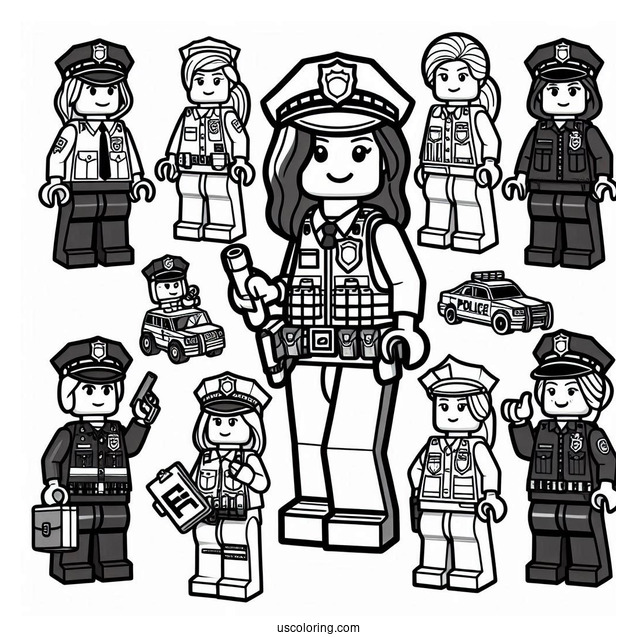 Lego Police Officer To Color
