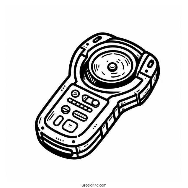 Easy Star Trek Coloring Page Of Tricorder For Kids
