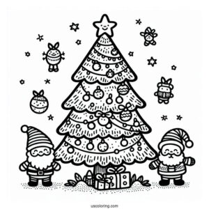Christmas Trees With Mini Santas
