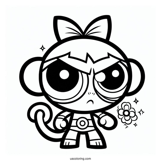 Mojo Jojo Monkey Coloring Page