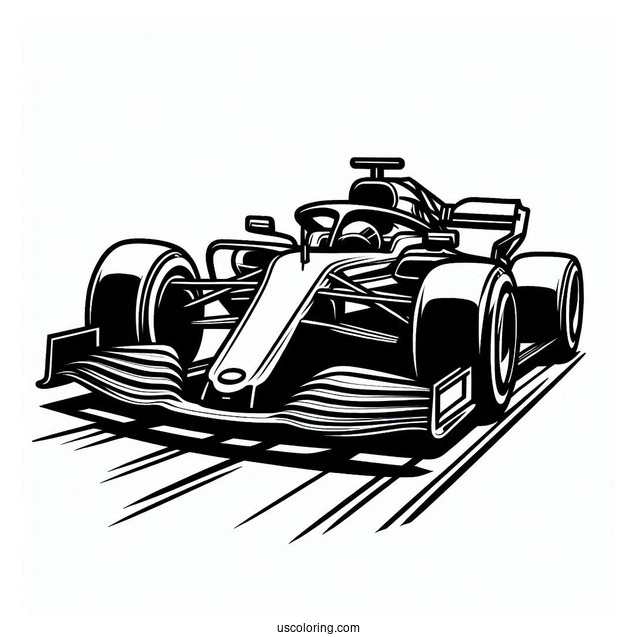 Simple Outline Of Race Car To Color
