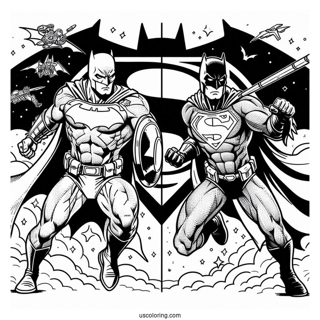 Batman Vs Superman Coloring Page