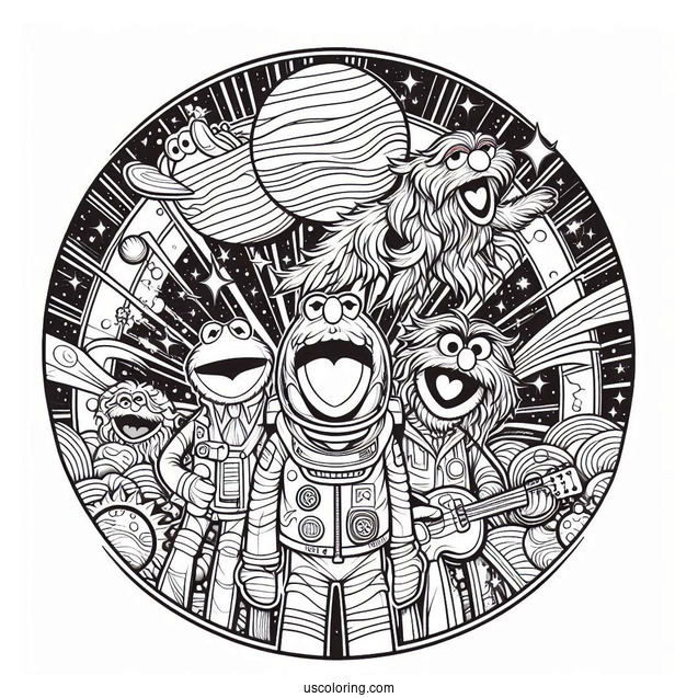Muppets Coloring Page Of From Space Poster