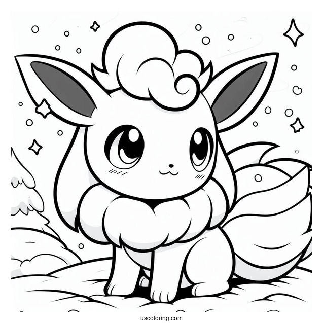 Kawaii Alolan Vulpix In The Snow