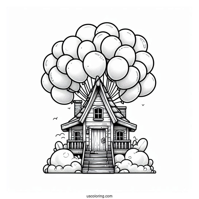 Balloon House From Pixar Movie Up To Color