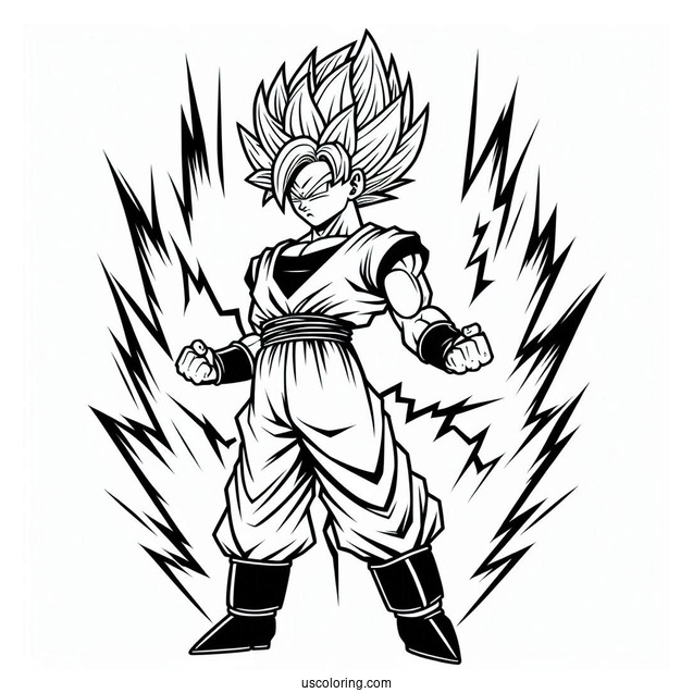 Coloring Page Of Super Saiyan Vegeta