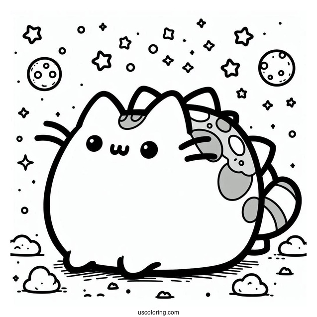 Cute Pusheen Bulbasaur To Color