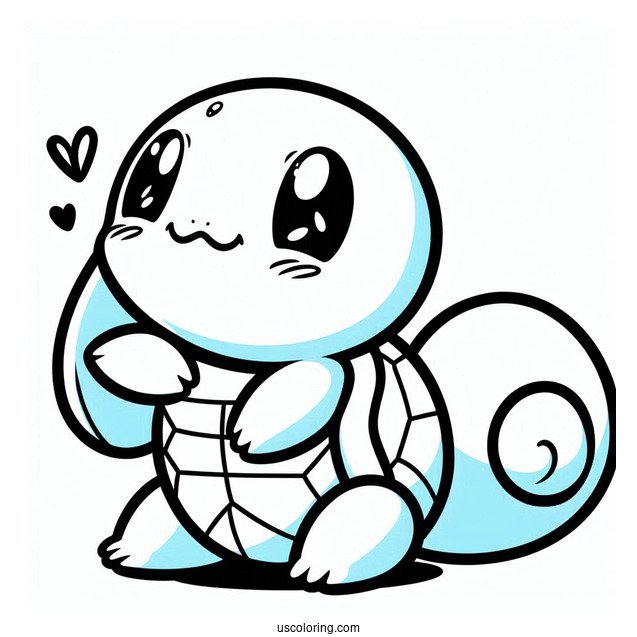 Cute Squirtle Pokemon To Color