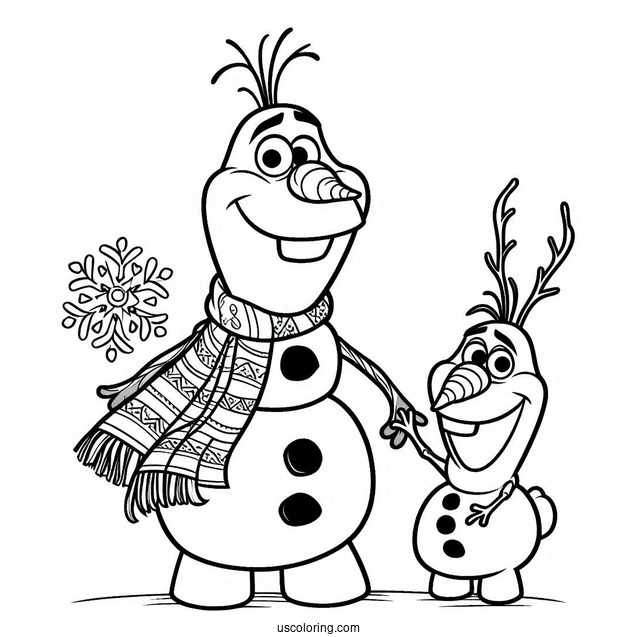 Olaf And Sven Christmas Coloring Sheet