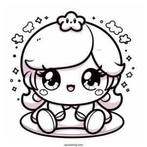 Kawaii Baby Rosalina Coloring Page For Kids