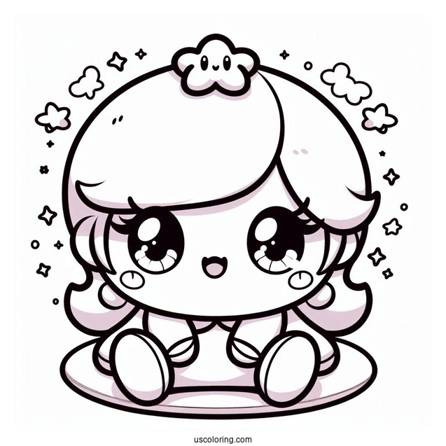 Kawaii Baby Rosalina Coloring Page For Kids