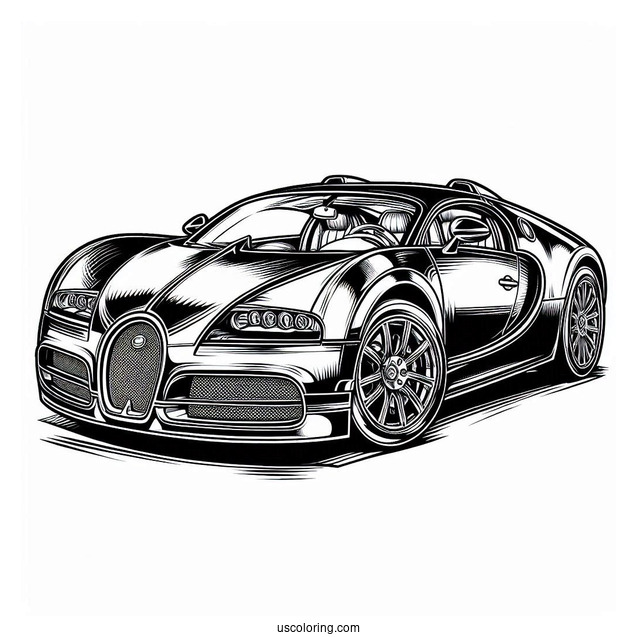 Bugatti Coloring Picture For Kids