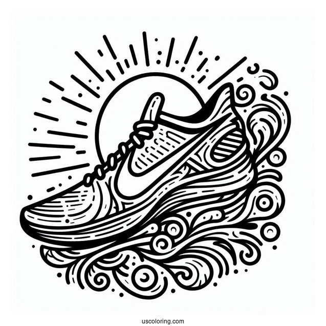 Nike Coloring Page Of Logo