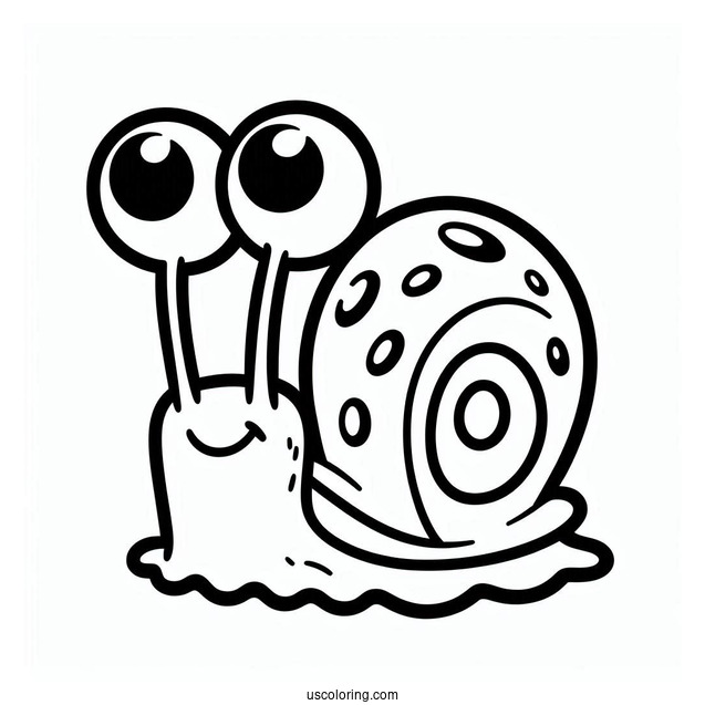 Garry The Snail Coloring Picture For Kids