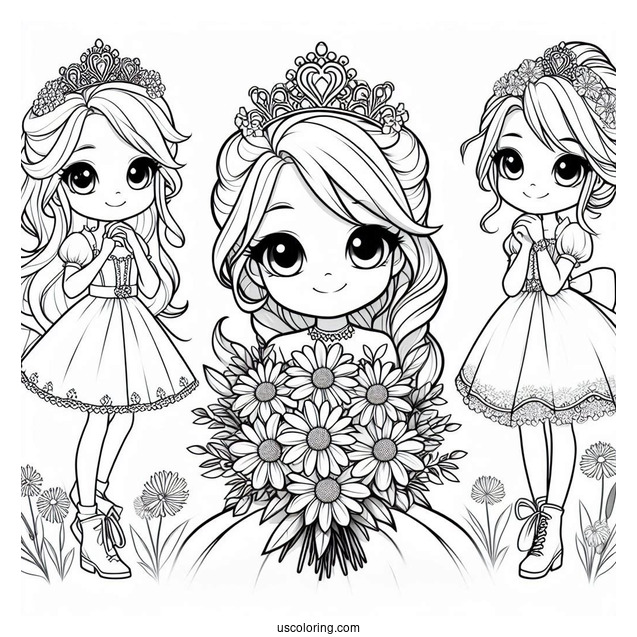 Simple Princess Daisy Coloring Page