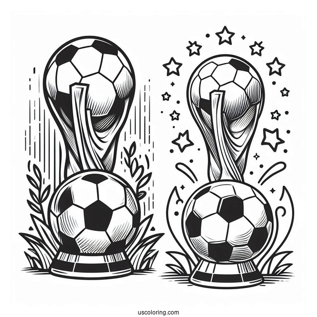 Fifa World Cup Trophy Coloring Sheet