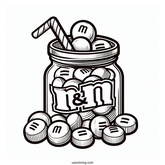 Jar Of M_M Chocolate Candy