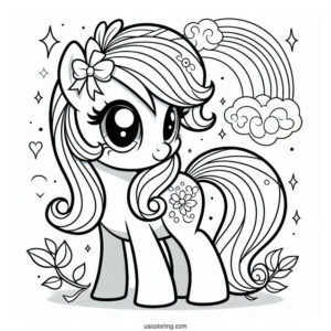 Coloring Page of Izzy Moonbow for Preschoolers