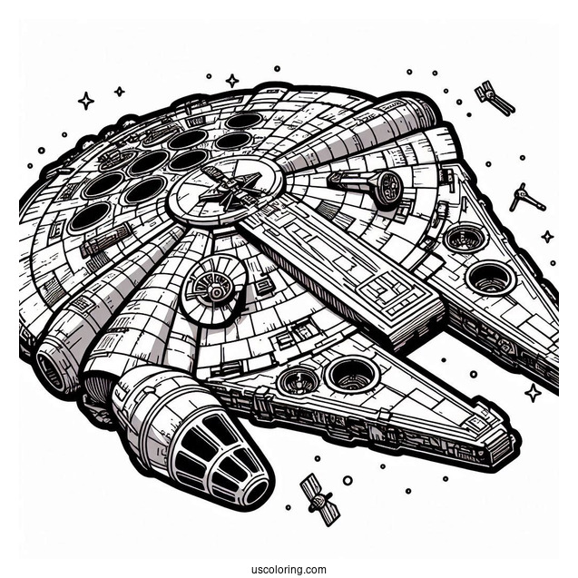 Millennium Falcon Coloring Page