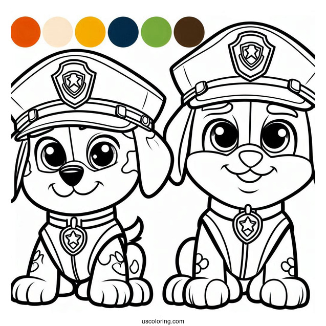 Easy Coloring Page Of Marshall To Color