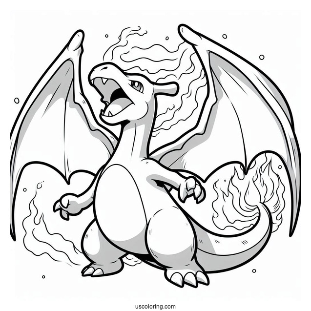 Charizard Roaring In The Sky