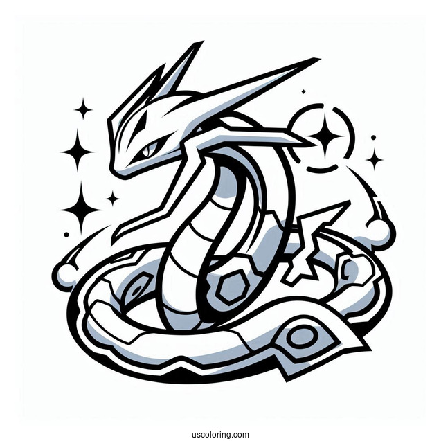 Mega Rayquaza Coloring Page