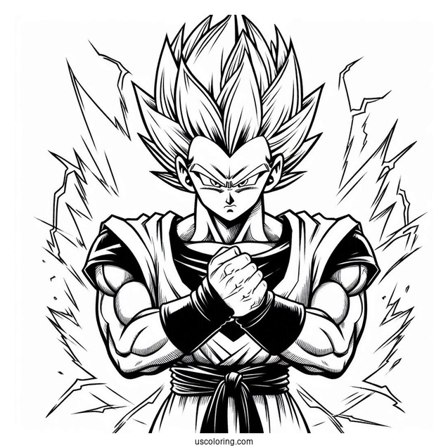 Super Saiyan Vegeta From Dragon Ball Z To Color