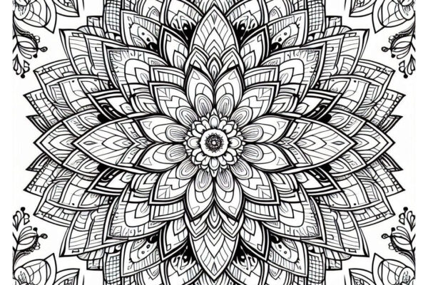 Flower Mandala Coloring Pages Featured Image v2