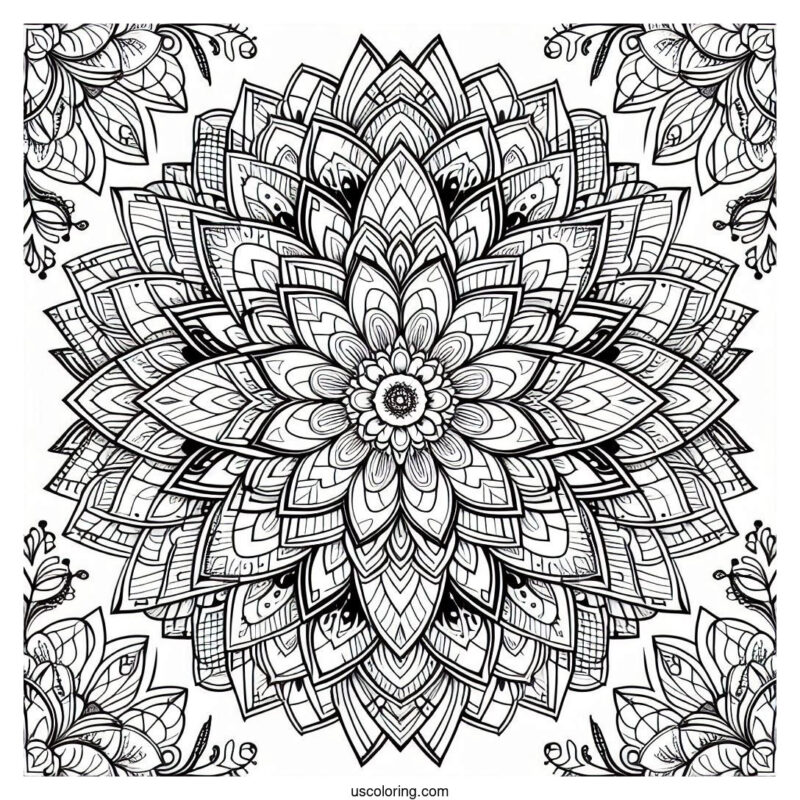 Flower Mandala Coloring Pages Featured Image v2