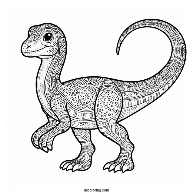 Gentle Amargasaurus Coloring Sheet For Kids