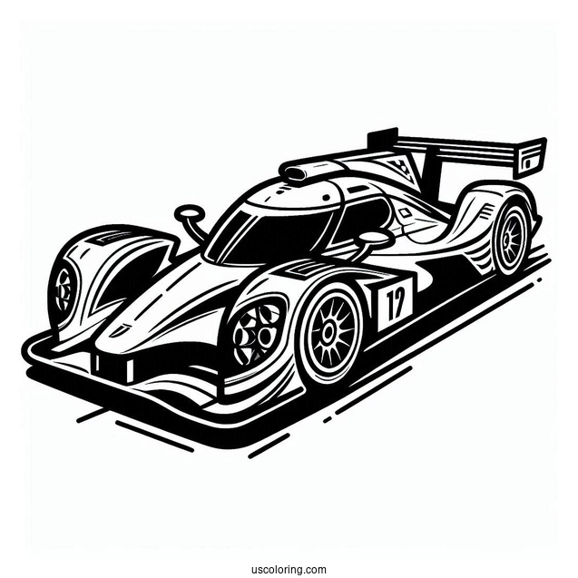 Simple Outline Of Race Car To Color