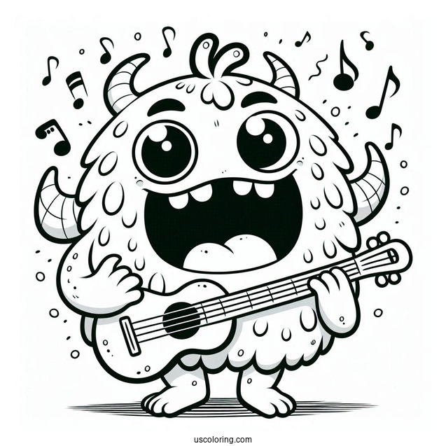 Easy My Singing Monsters Ghazt Coloring Sheet For Kids