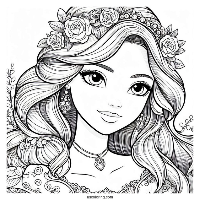 Princess Coloring Page Of Teenage Sofia The First