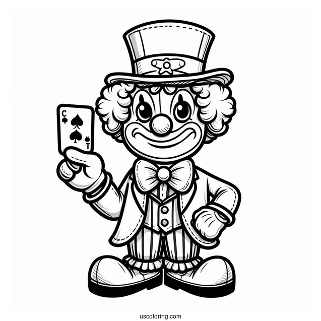 Coloring Sheet of Clown From Circus
