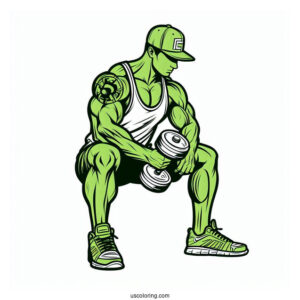 Easy Outline Of Hulk To Color For Young Kids