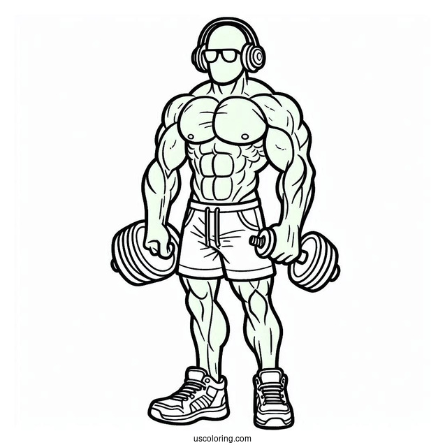 Simple Outline Of Incredible Hulk For Preschoolers