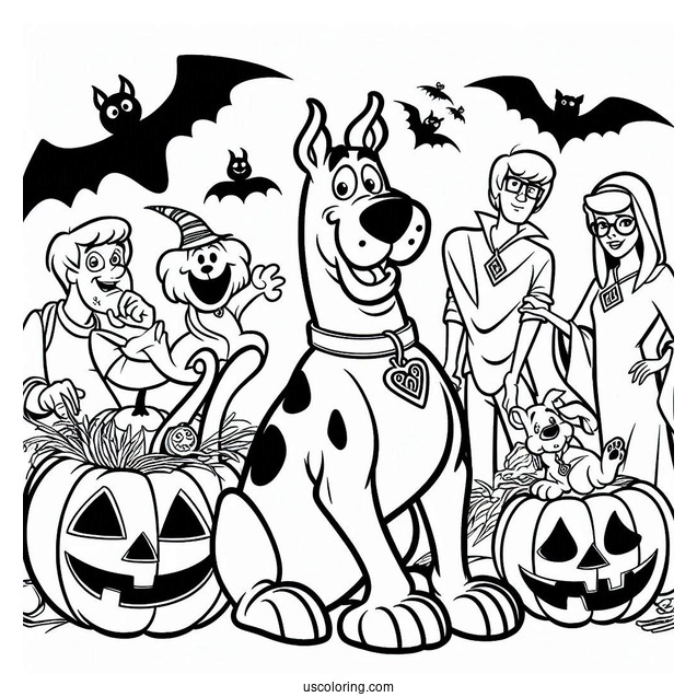 Halloween Themed Scooby-Doo Coloring Sheet