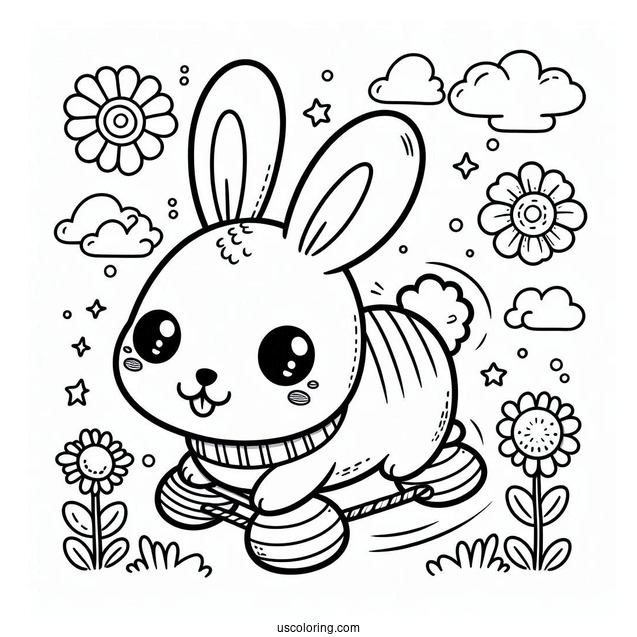 Sunny Bunnies Coloring Page Of Simple Hopper For Kids