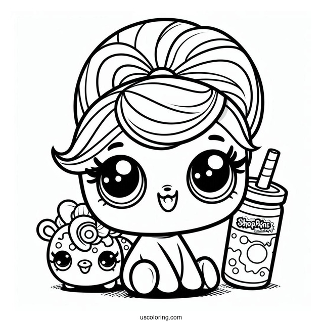 Shoppies And Shopkins Coloring Sheet