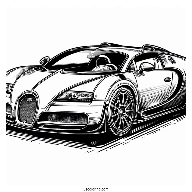 Bugatti Coloring Page Veyron Grand Sport Vitesse